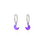 Moon Charm Hoops