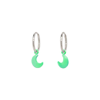 Moon Charm Hoops