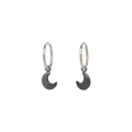 Moon Charm Hoops