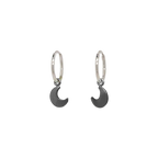 Moon Charm Hoops