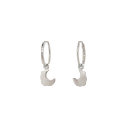 Moon Charm Hoops