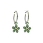 Five Petal Flower Charm Hoops