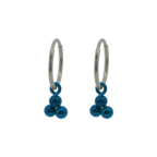 Triple Bead Charm Hoops