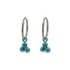 Triple Bead Charm Hoops