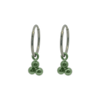 Triple Bead Charm Hoops