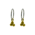 Triple Bead Charm Hoops