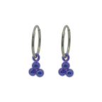 Triple Bead Charm Hoops