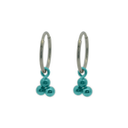 Triple Bead Charm Hoops