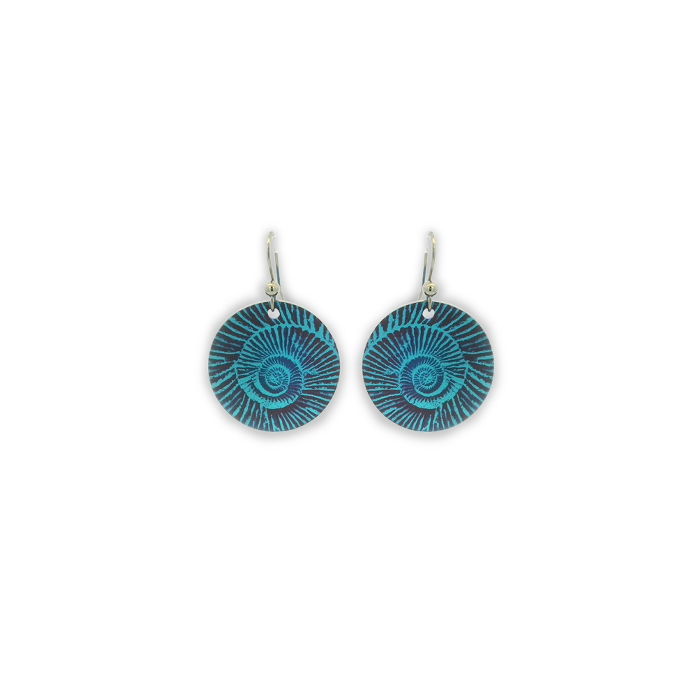 Ammonite Drop Earrings
