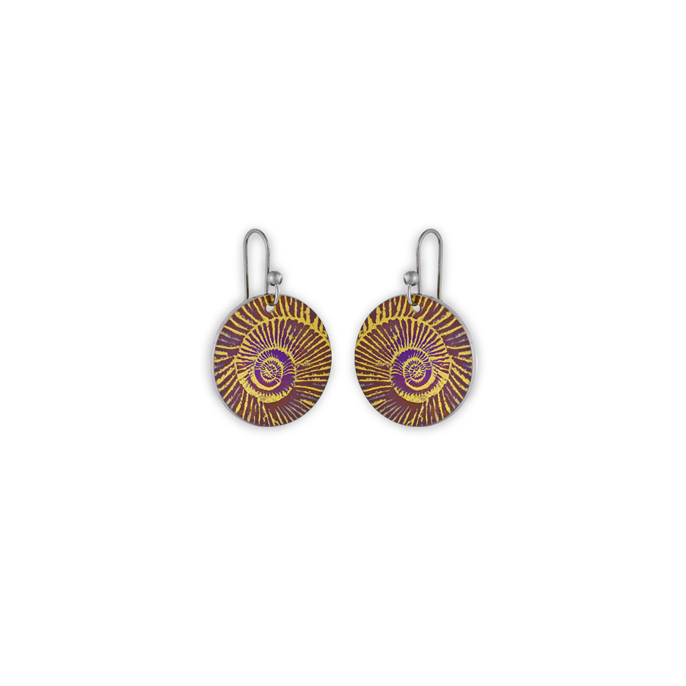 Ammonite Drop Earrings