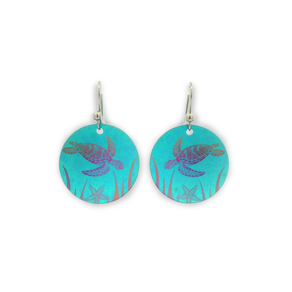 Turtle Drop Earrings