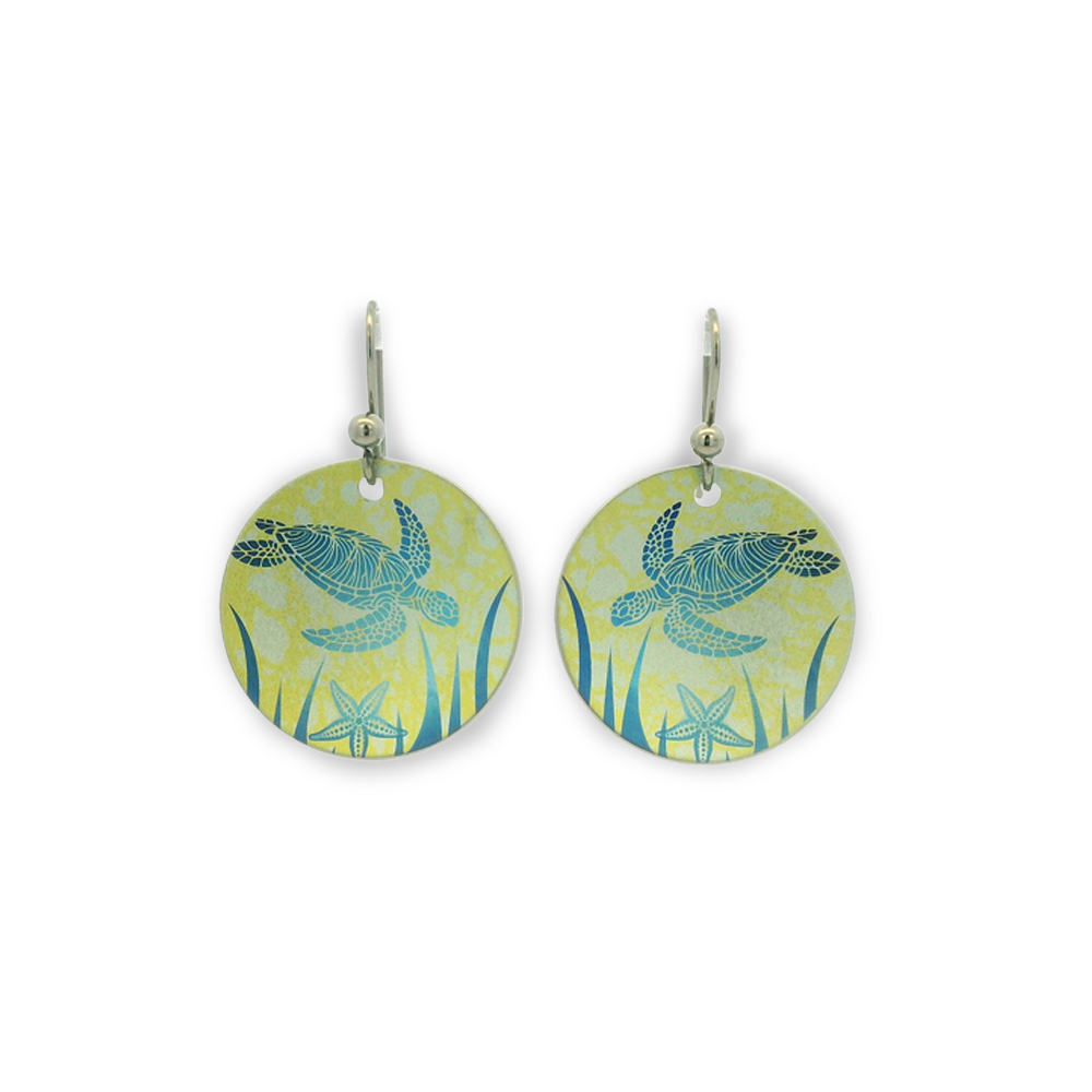 Turtle Drop Earrings