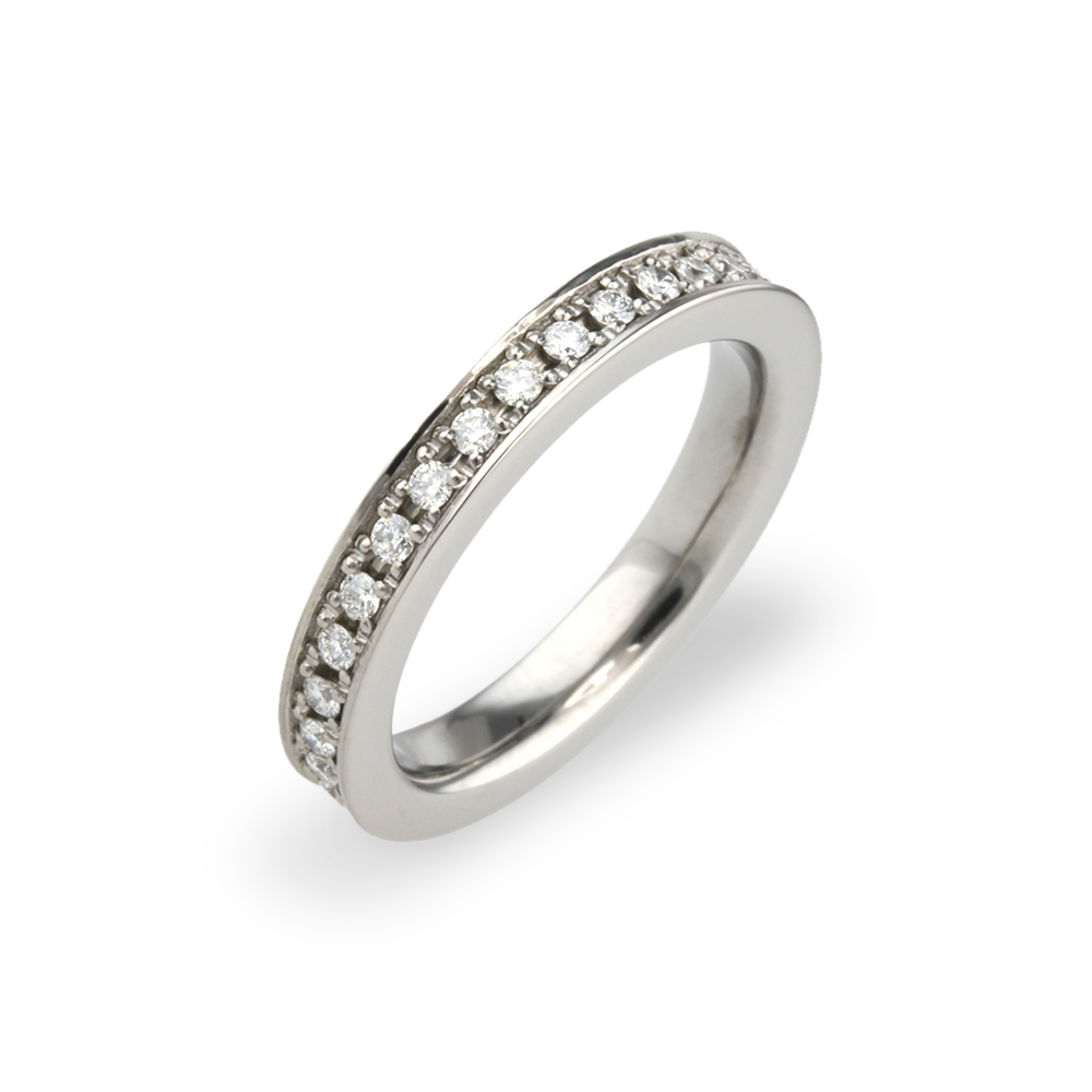 Full Grain Set Diamond Ring