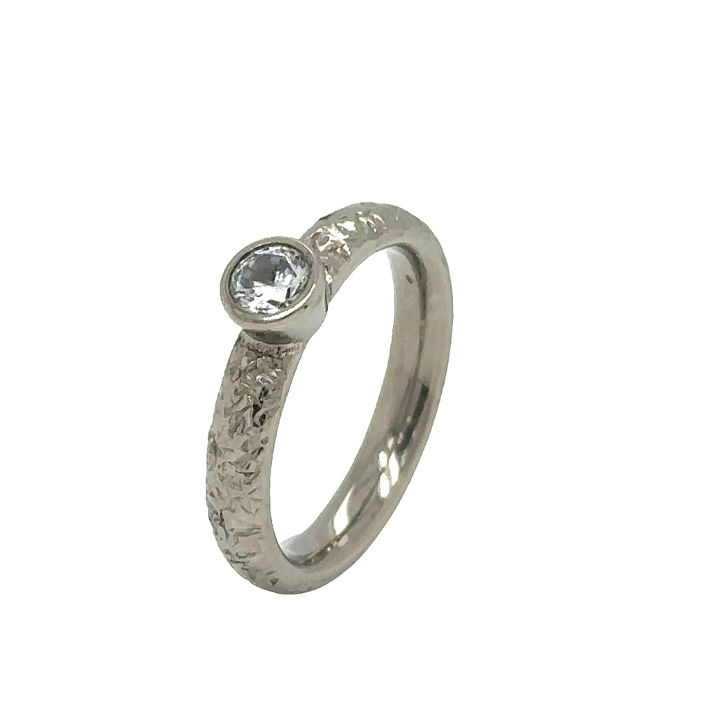 Bezel Set Engagement Ring