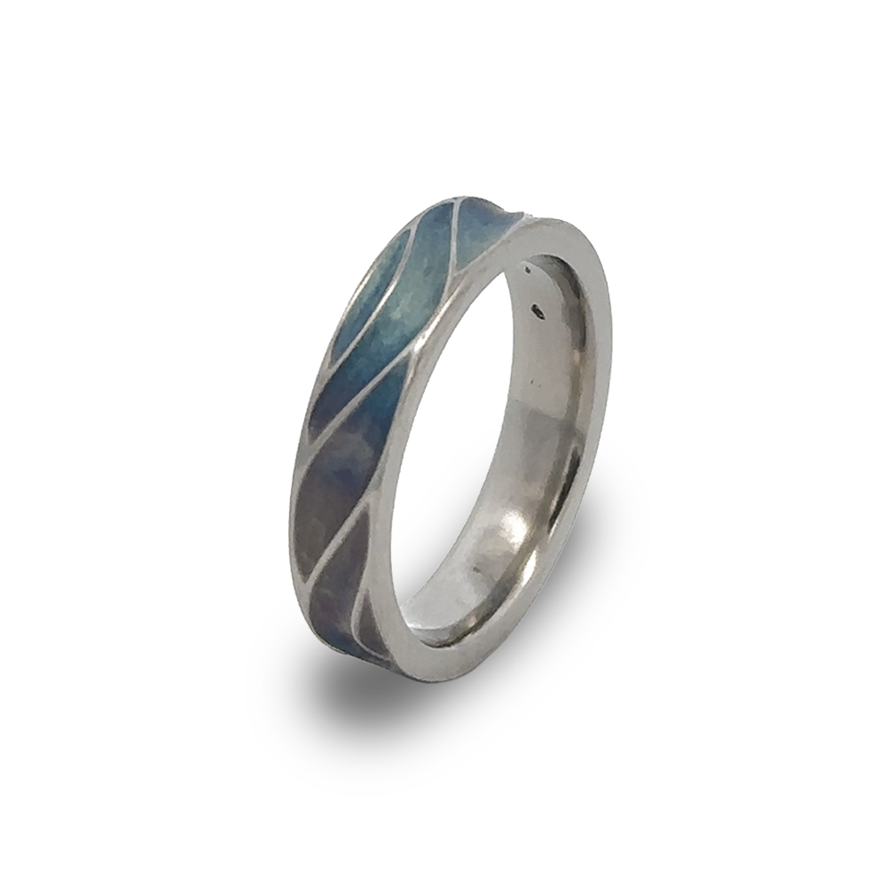 Deep Carved Wave Ring