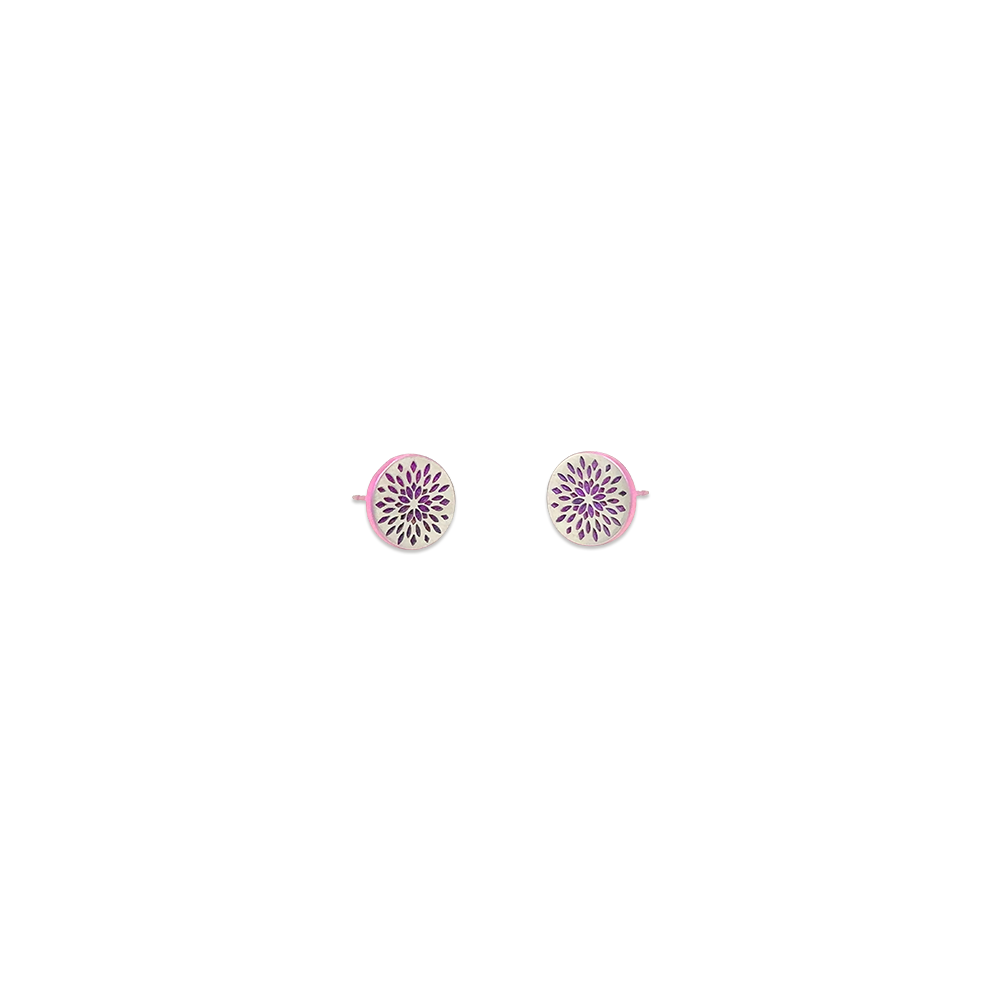 Floral Print Stud Earrings