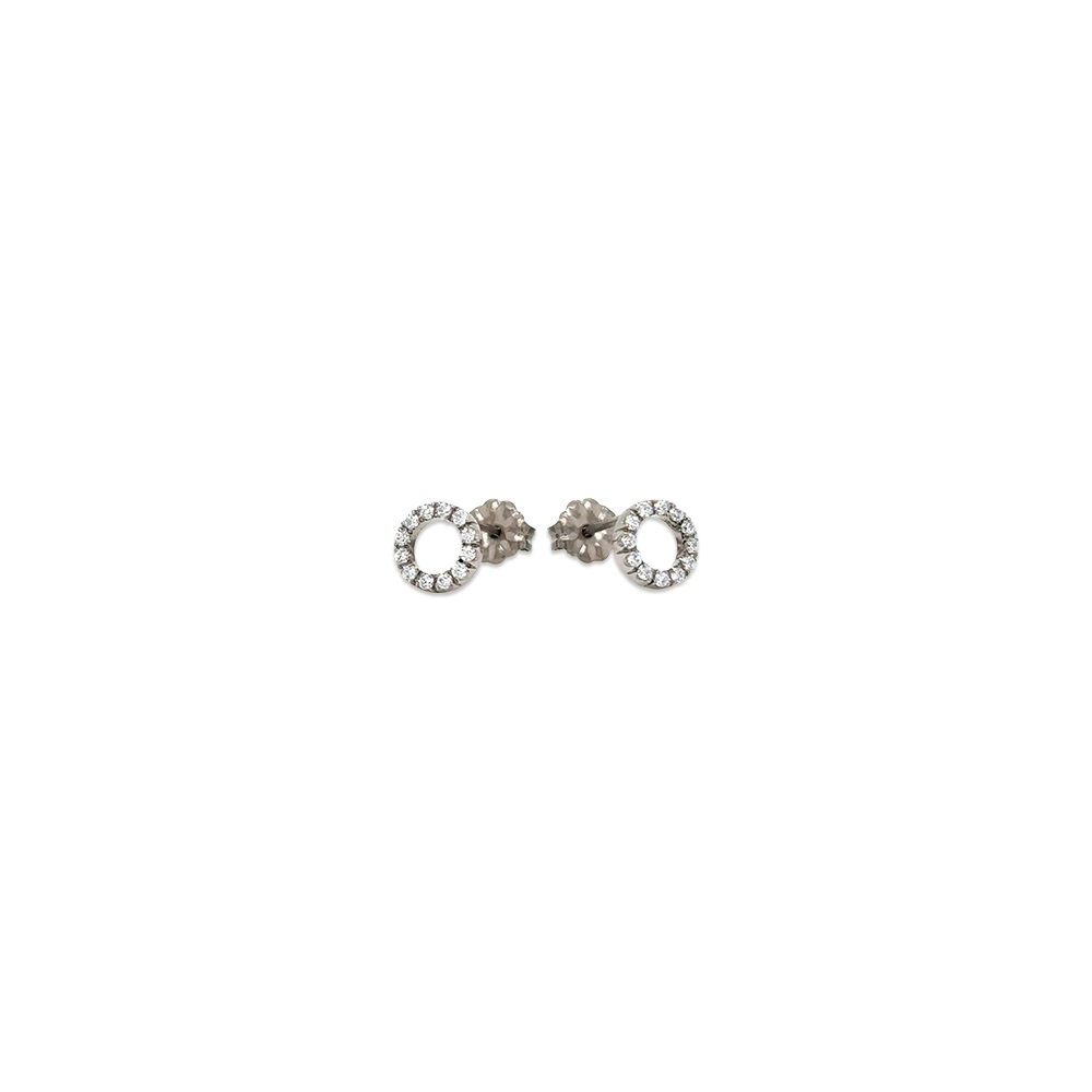Circle Diamond Studs