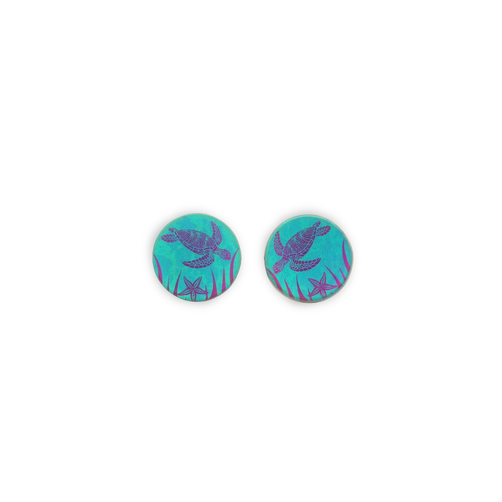 Small Turtle Stud Earrings