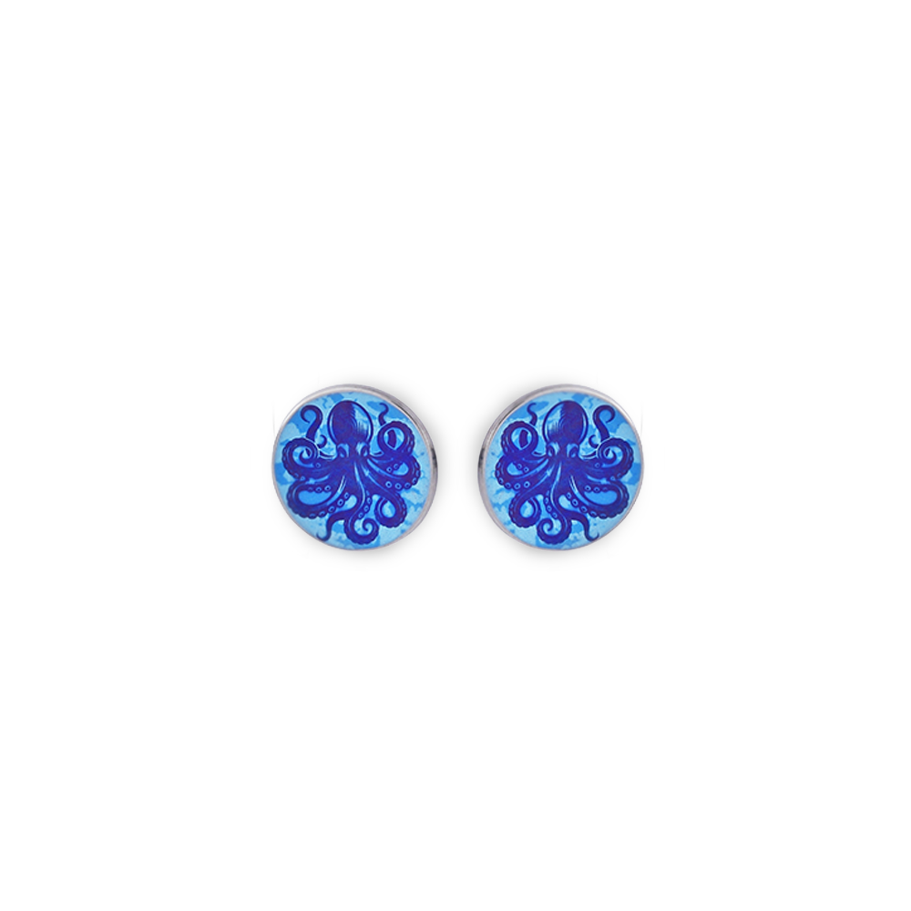 Small Octopus Stud Earrings