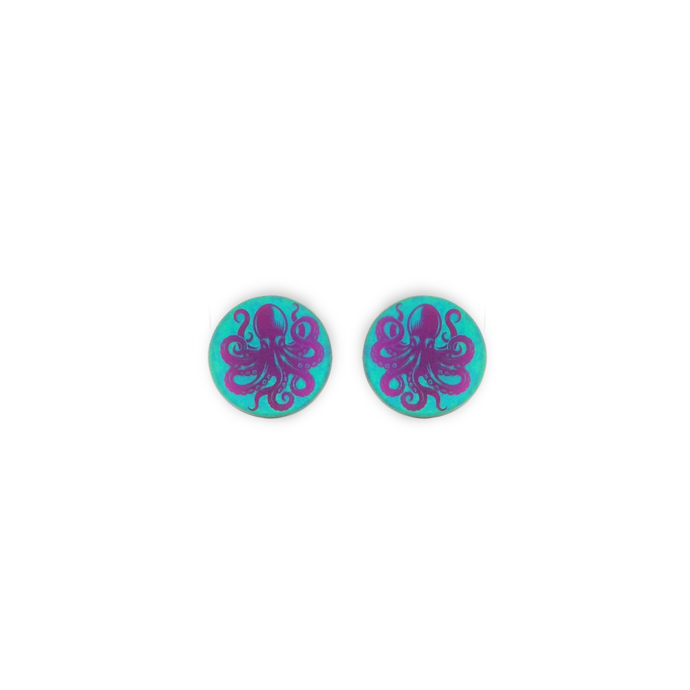 Small Octopus Stud Earrings