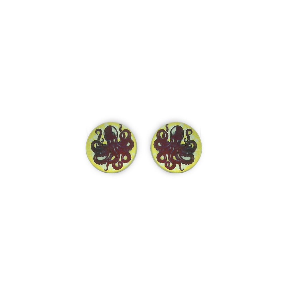 Small Octopus Stud Earrings