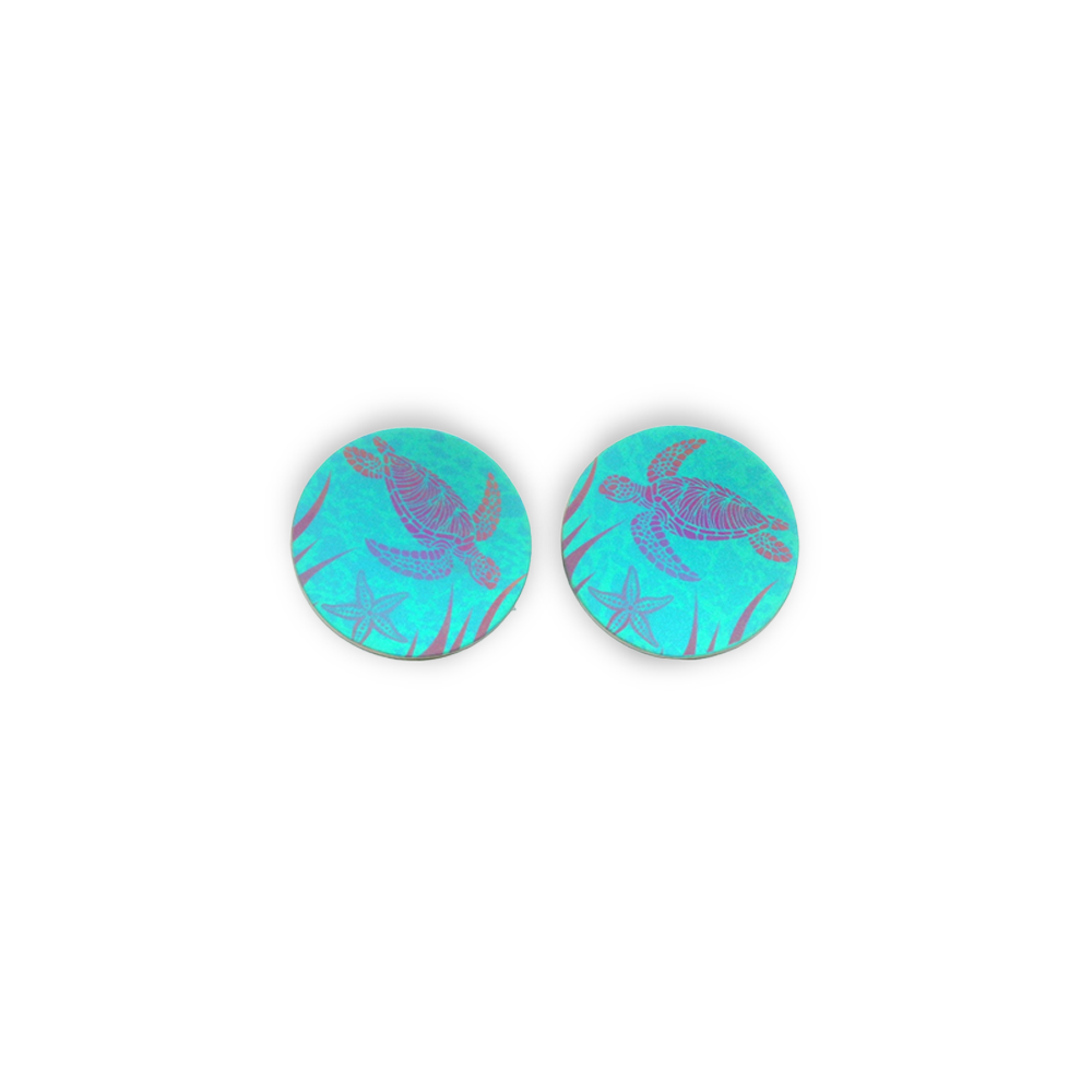 Large Turtle Stud Earrings