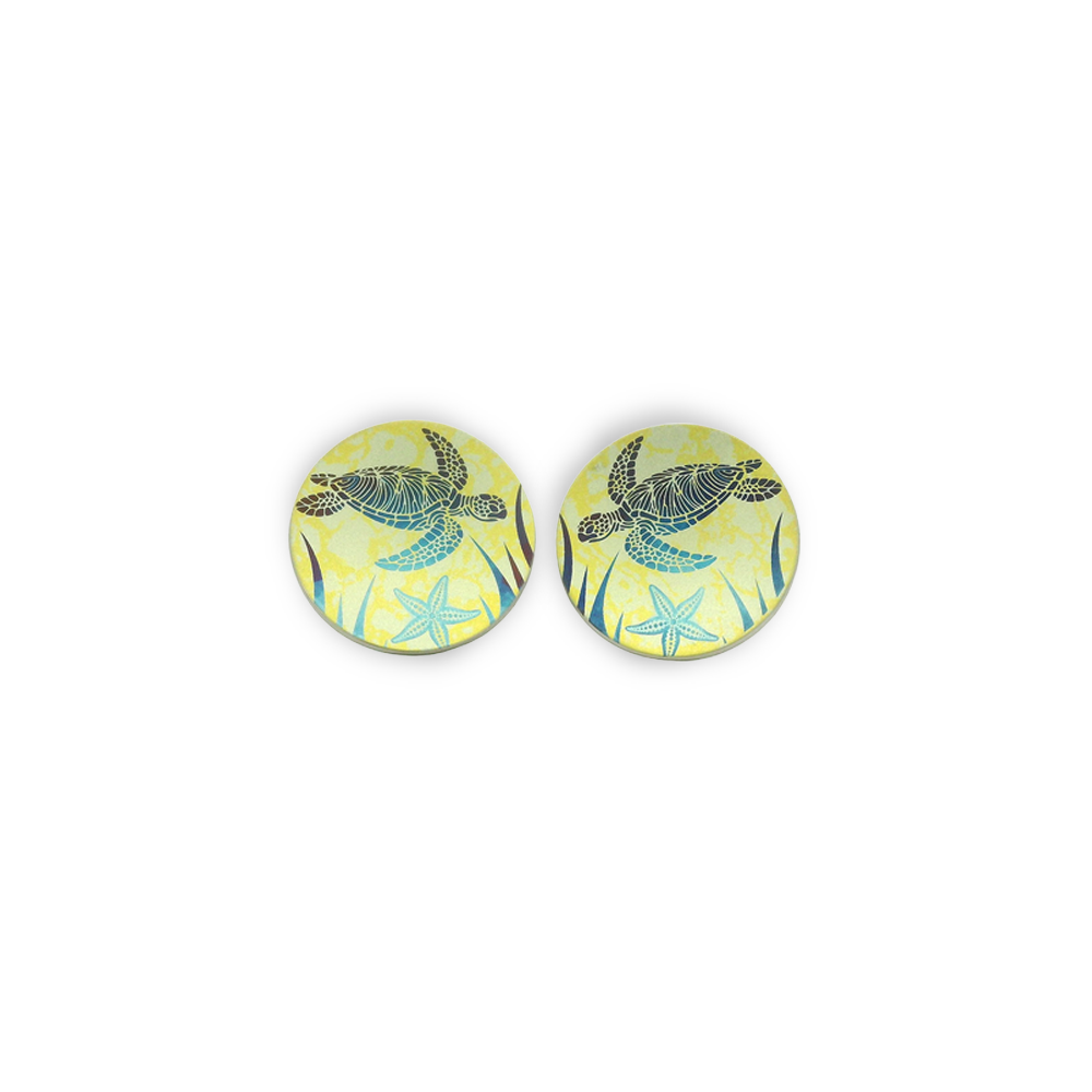 Large Turtle Stud Earrings