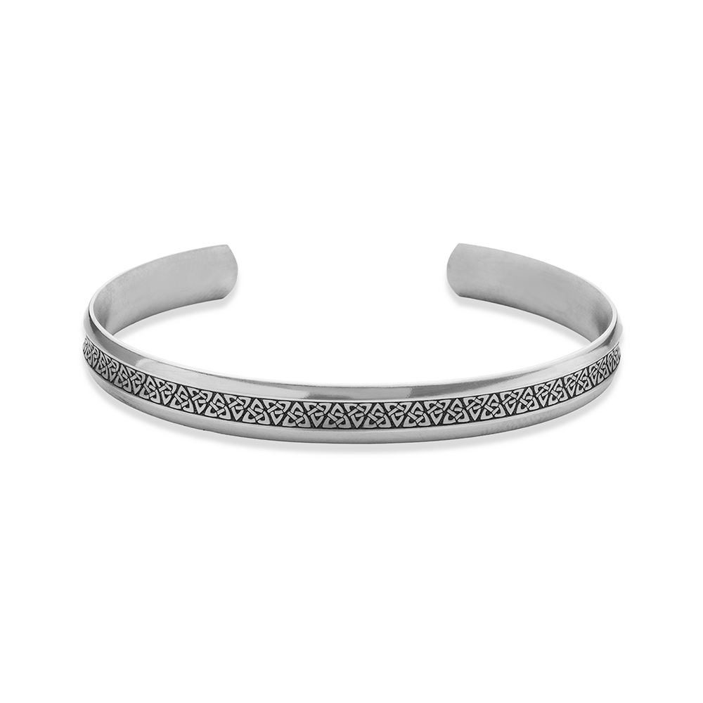 Celtic Slim Concave Trinity Knot Bangle