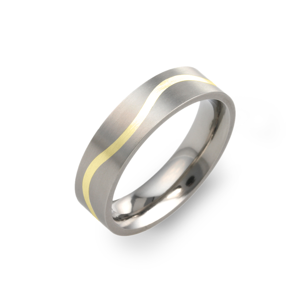 Fine Wave Inlay Ring