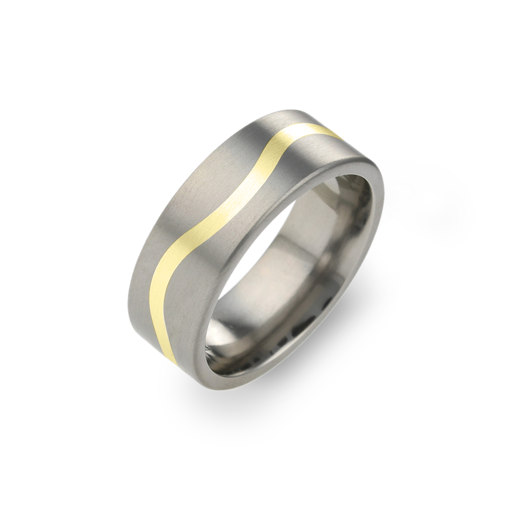 Fine Wave Inlay Ring