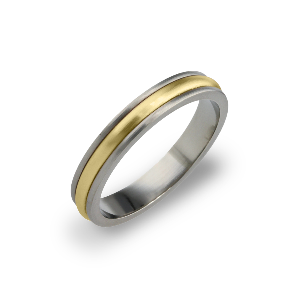 Raised Edge Triple D Inlay Ring