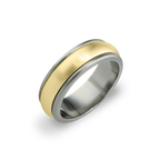 Raised Edge Triple D Inlay Ring