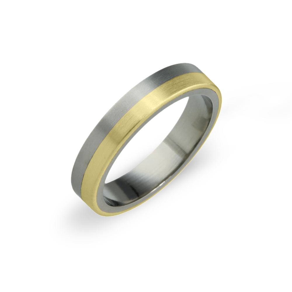 Flat Horizon Inlay Ring
