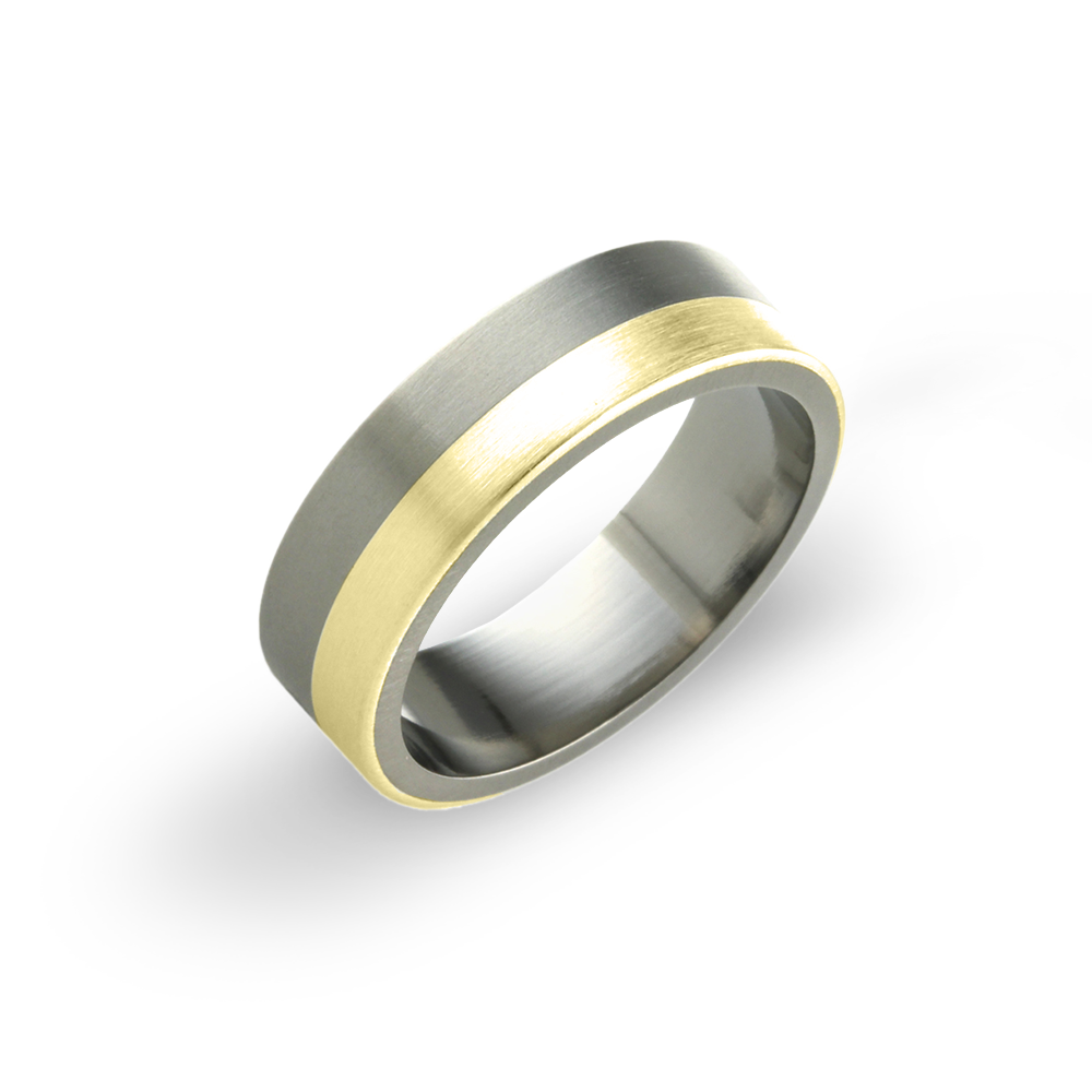 Flat Horizon Inlay Ring