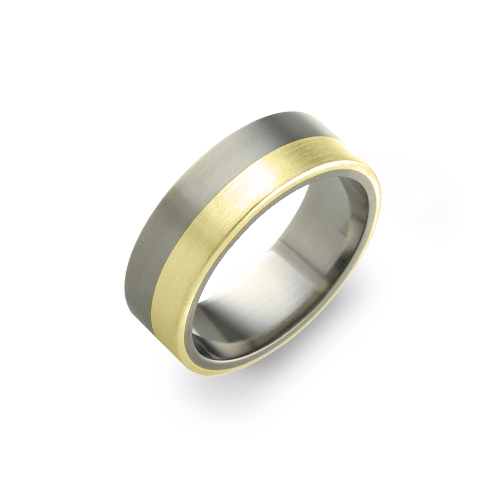 Flat Horizon Inlay Ring