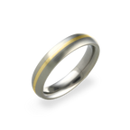 Narrow Inlay Oval Ring