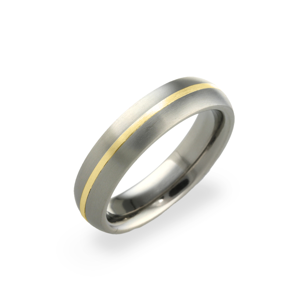 Narrow Inlay Oval Ring