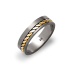 Offset Rope Inlay Ring