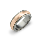 Raised Edge Triple D Inlay Ring