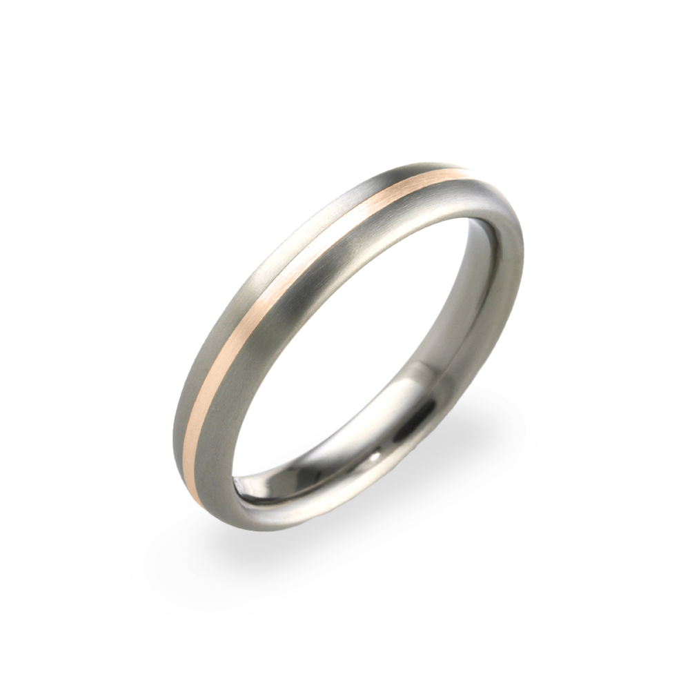 Narrow Inlay Oval Ring
