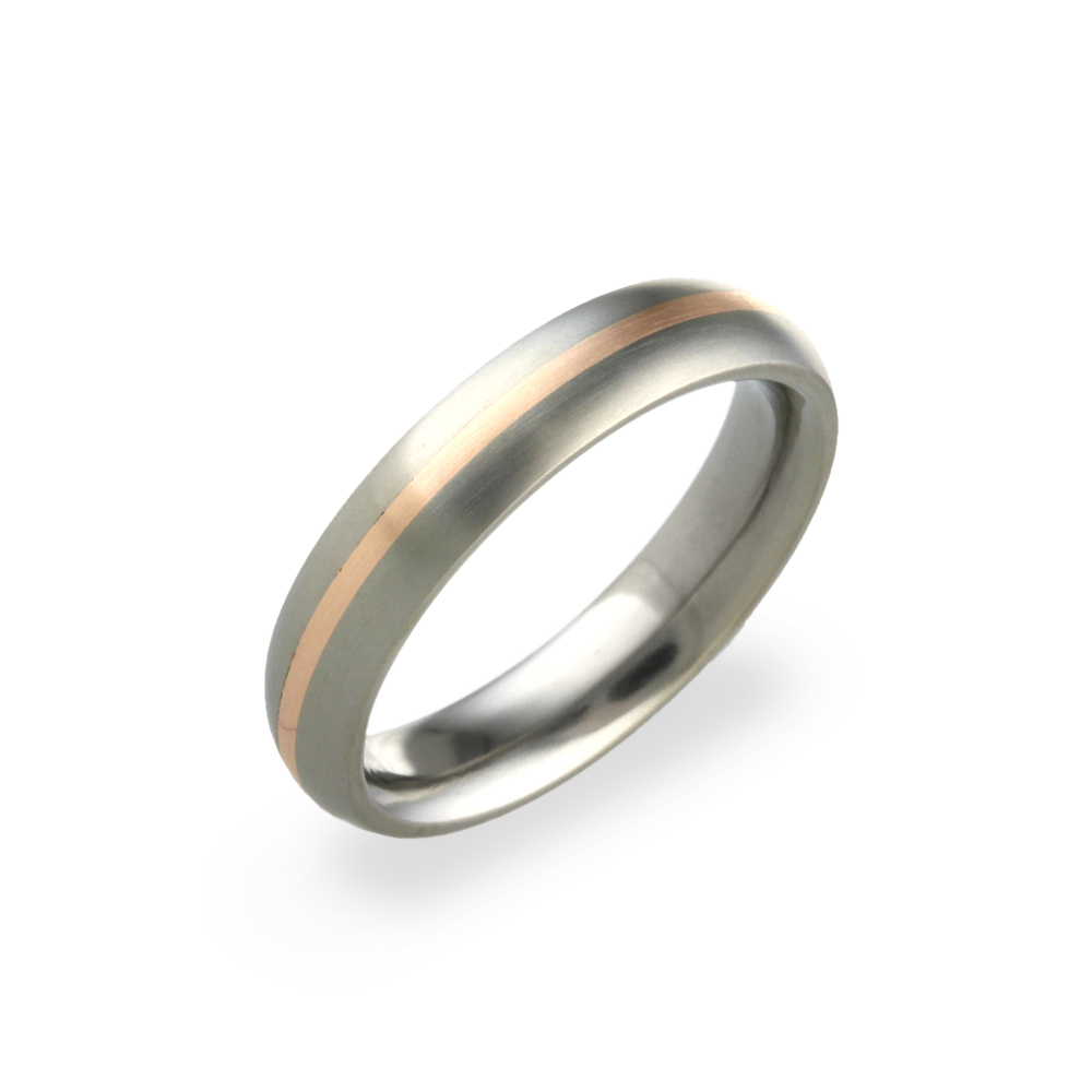 Narrow Inlay Oval Ring