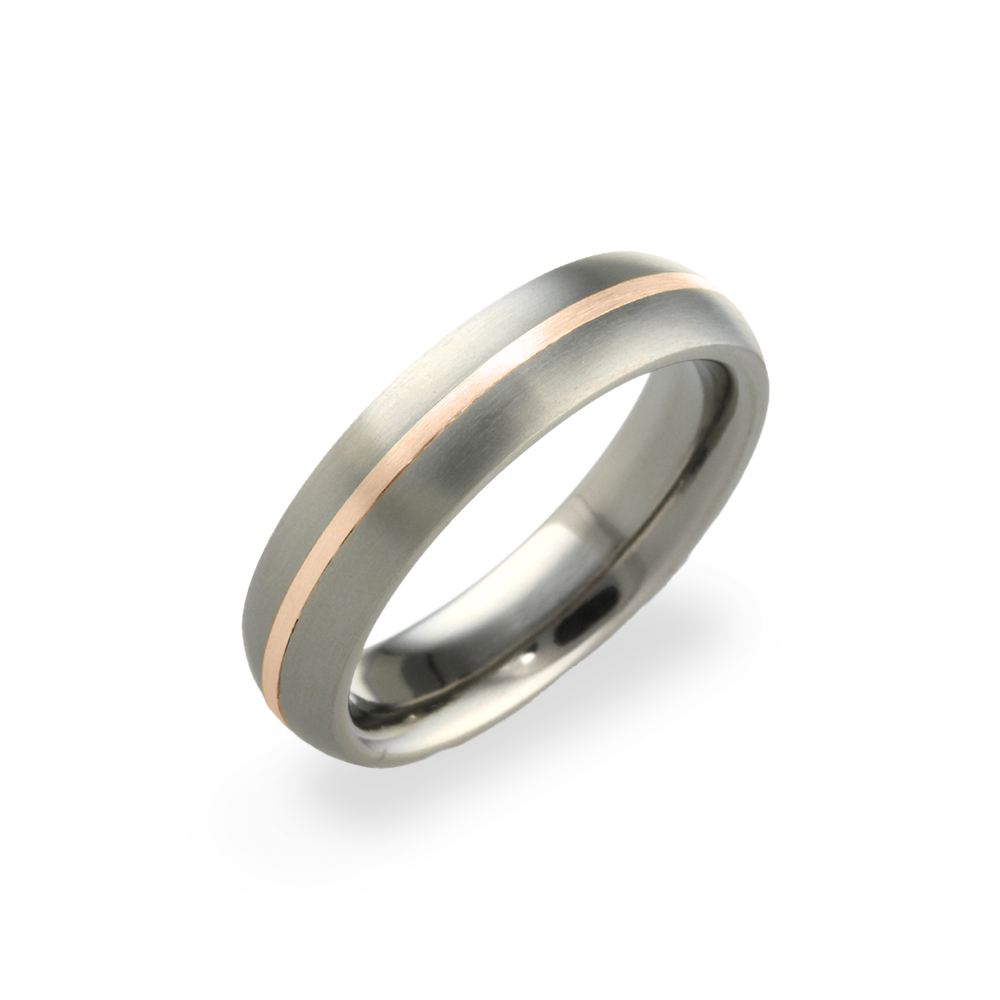 Metal Inlayed Rings Narrow Inlay Oval Ring – Ti2 Titanium