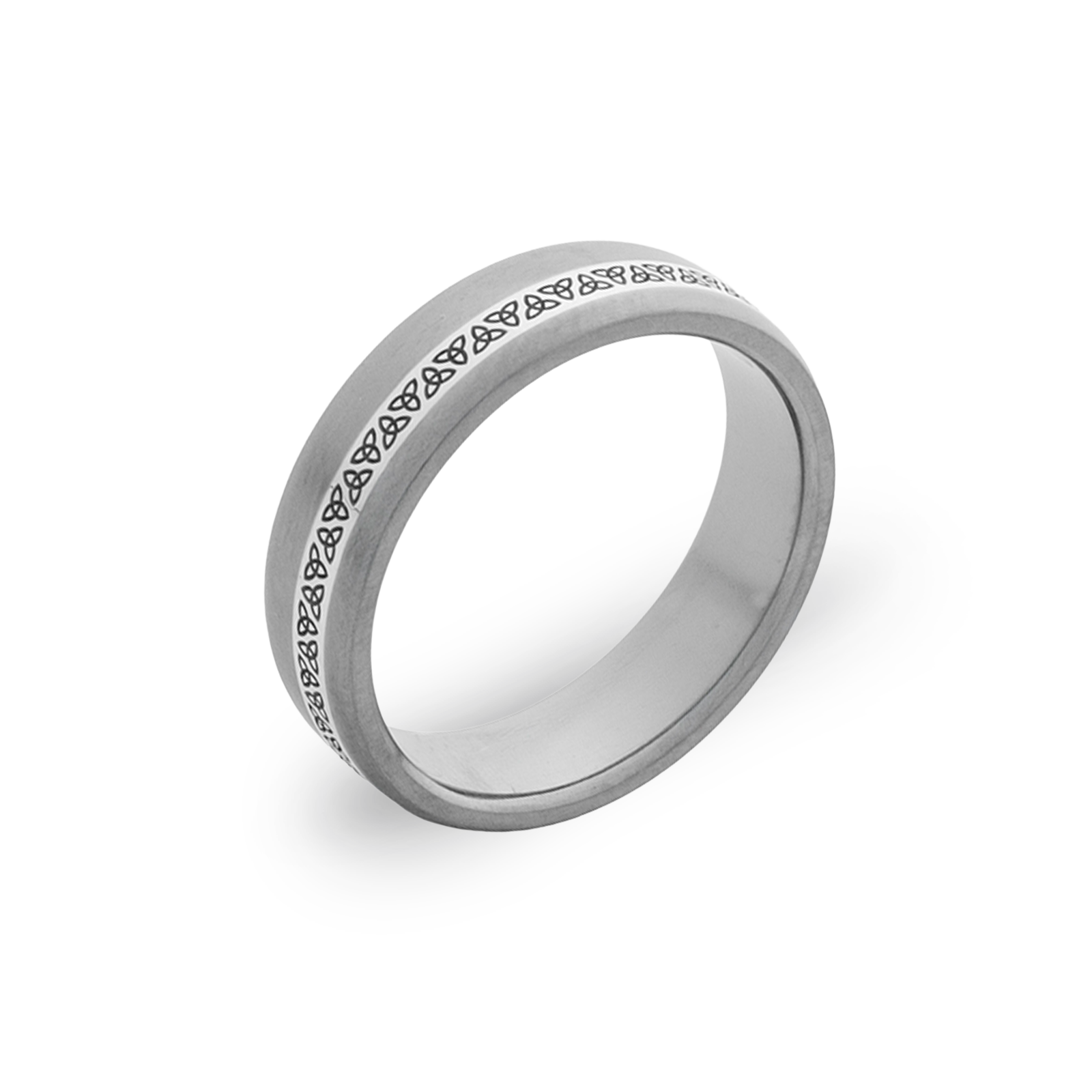 Celtic Fine Trinity Knote Inlay Ring