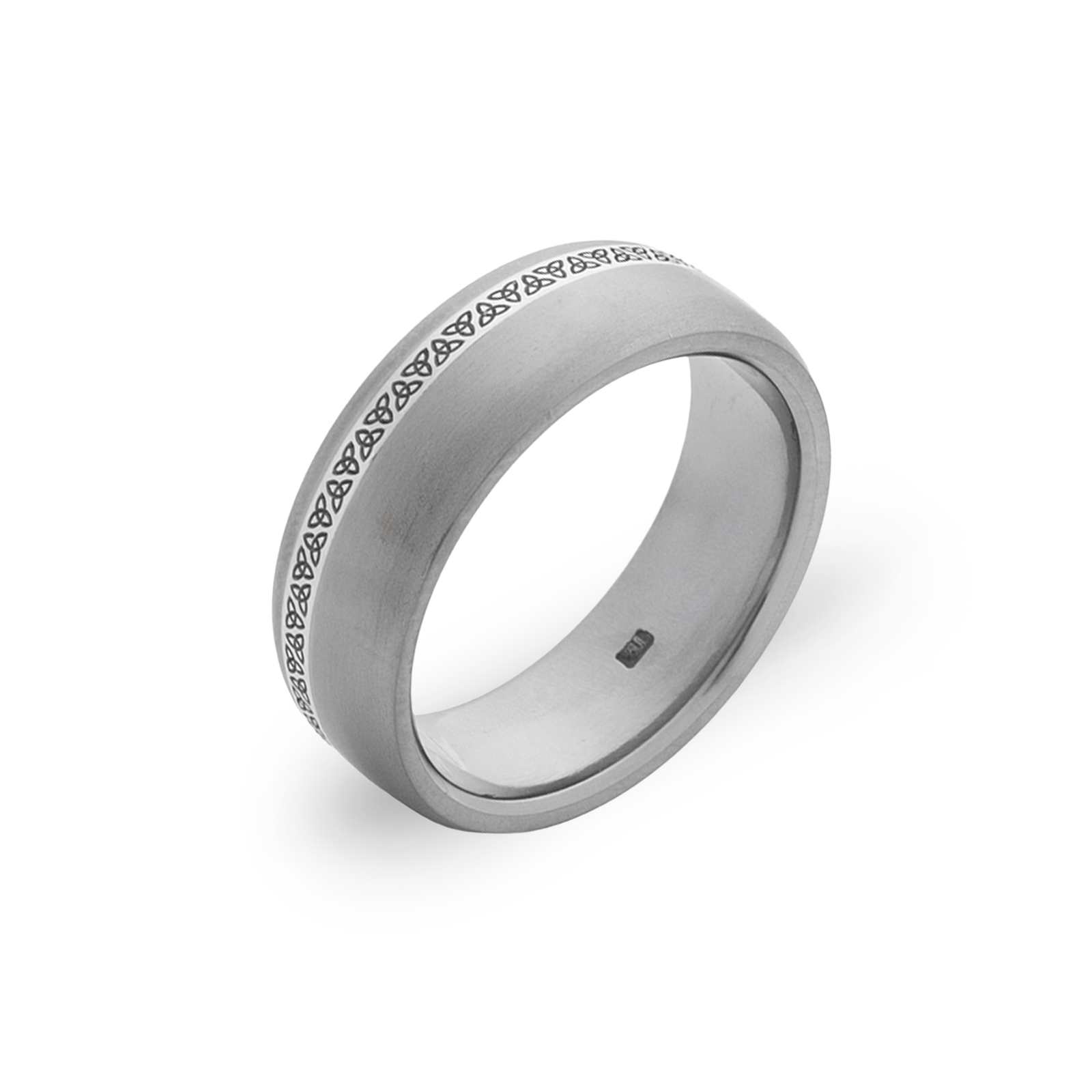 Celtic Fine Trinity Knote Inlay Ring