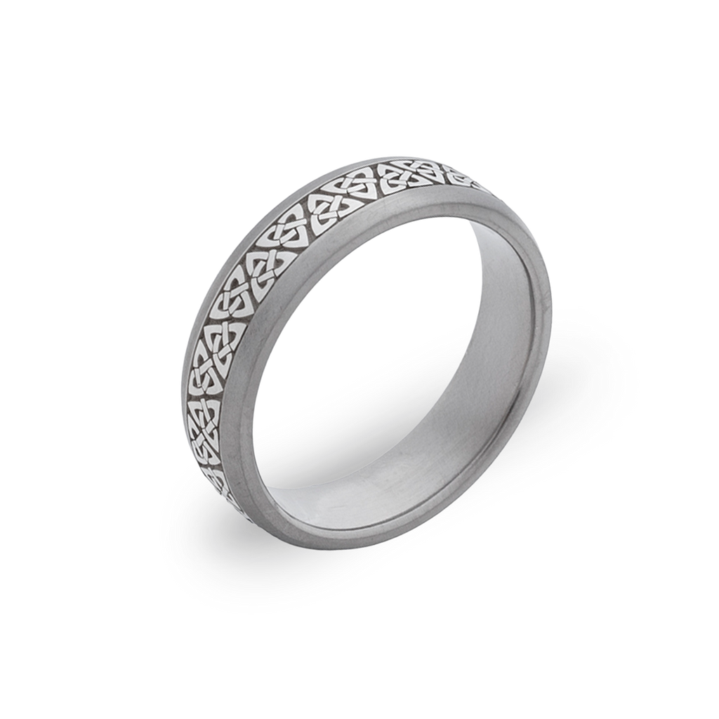 Celtic Trinity Knote Inlay Ring