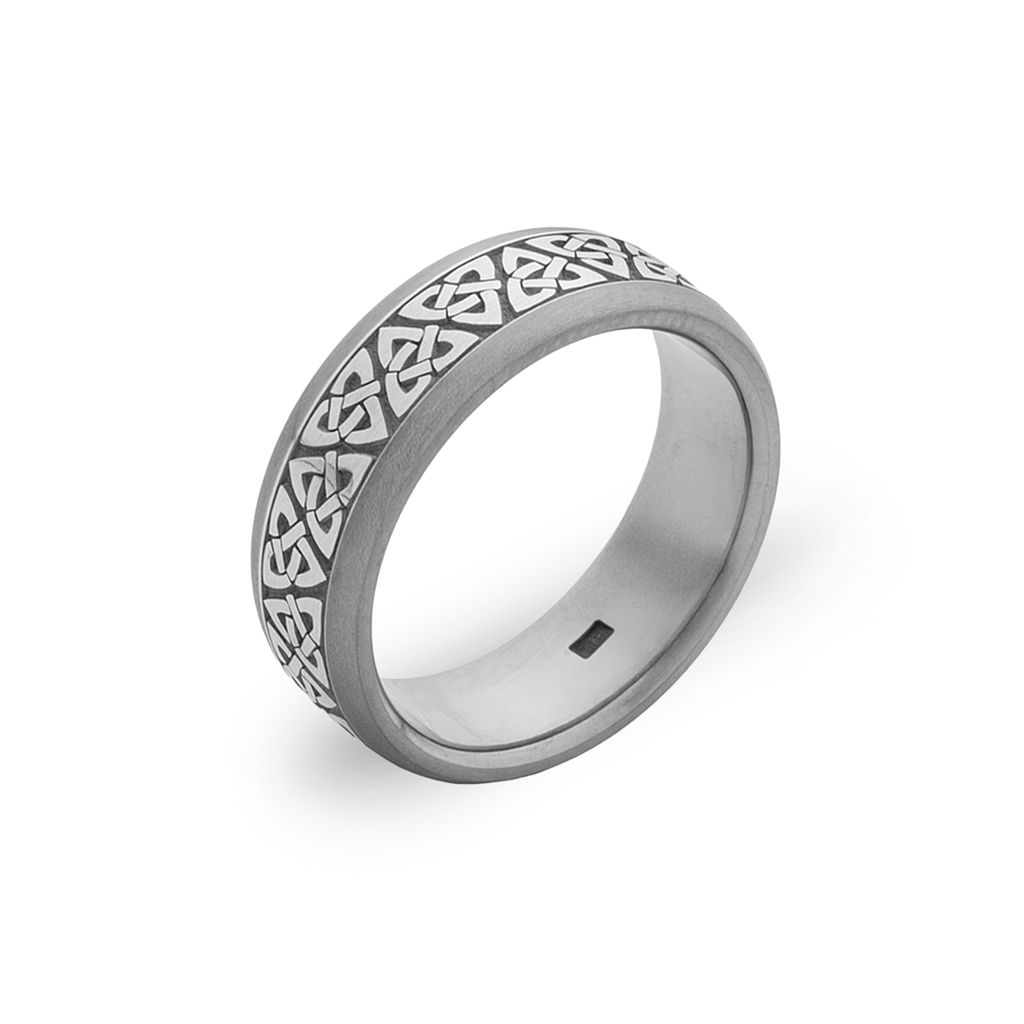 Celtic Trinity Knote Inlay Ring