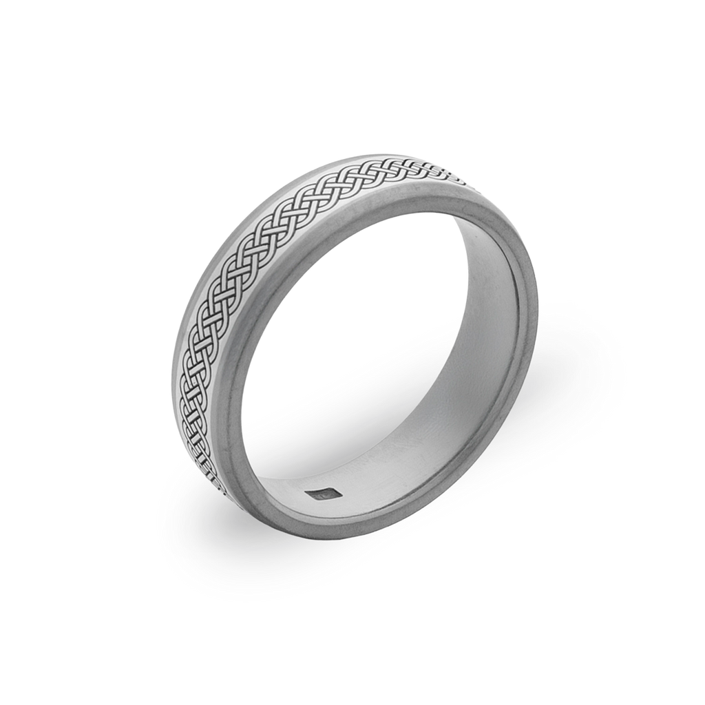 Celtic Basket Weave Inlay Ring