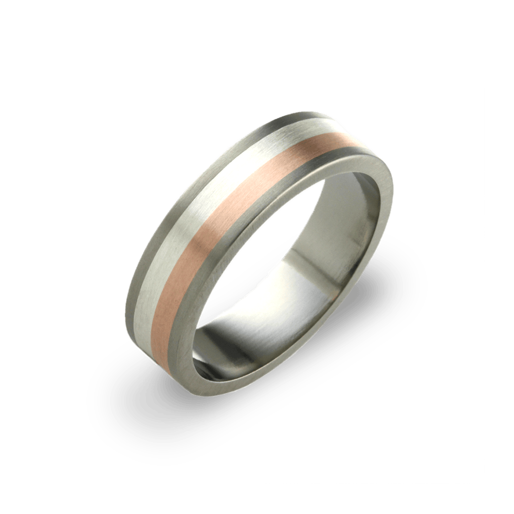 Silver + Red Gold Ring
