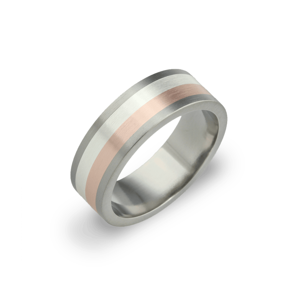 Silver + Red Gold Ring