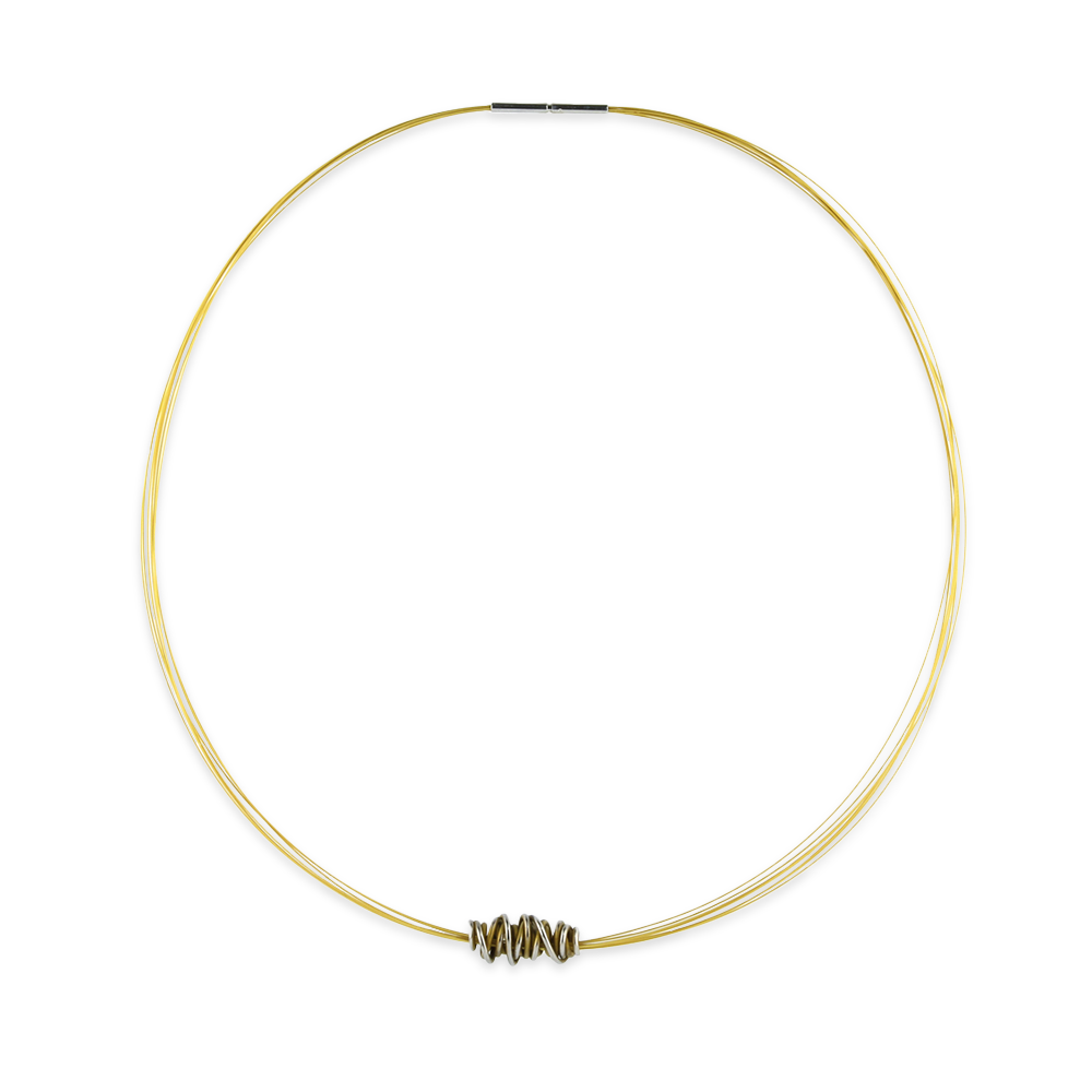 Small Chaos Pendant on Steel Collar